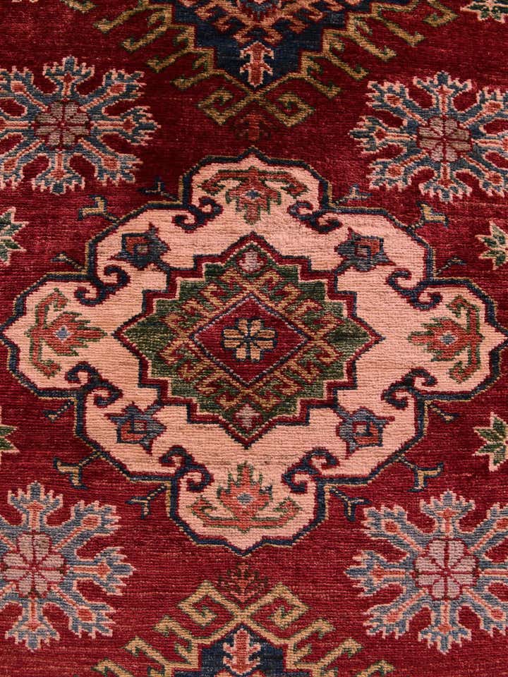3' 4 x 4' 10 Hand Knotted Kazak Rug
