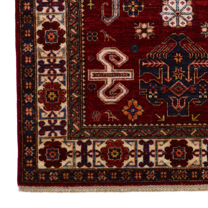 4' x 6' 7 Hand Knotted Kazak Rug