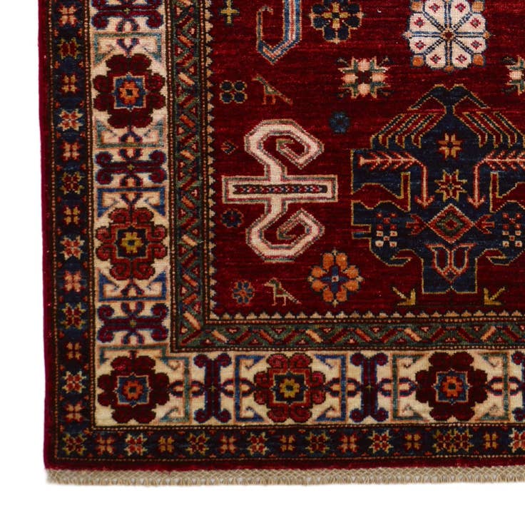 Detail image of 4' x 6' 7 Hand Knotted Kazak Rug