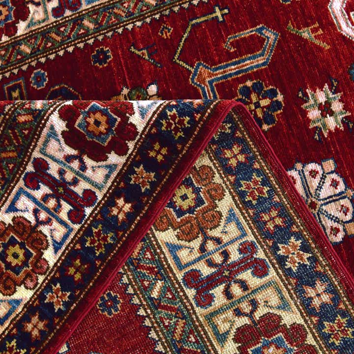 4' x 6' 7 Hand Knotted Kazak Rug