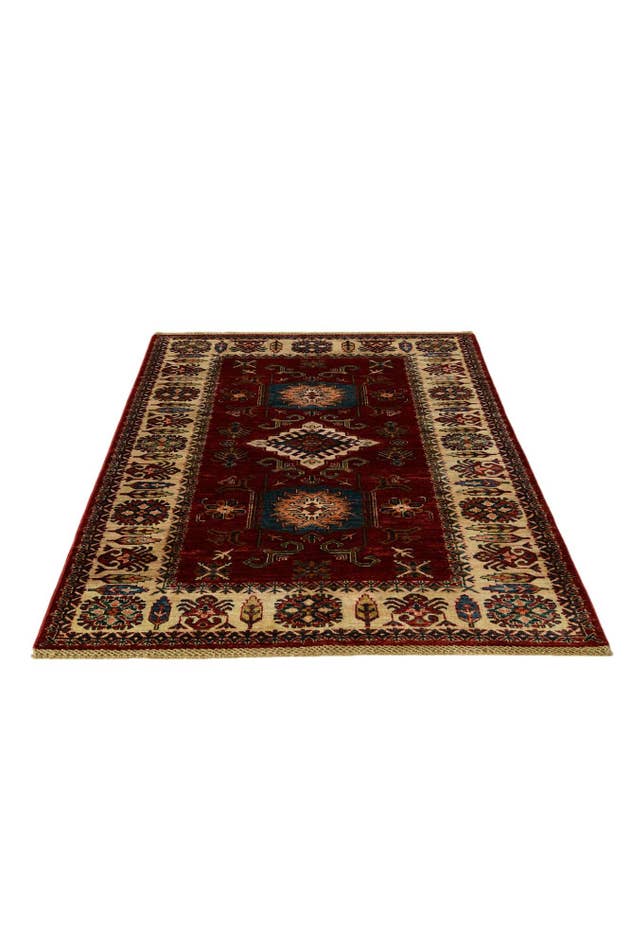 Detail image of 4' 1 x 6' Hand Knotted Kazak Rug