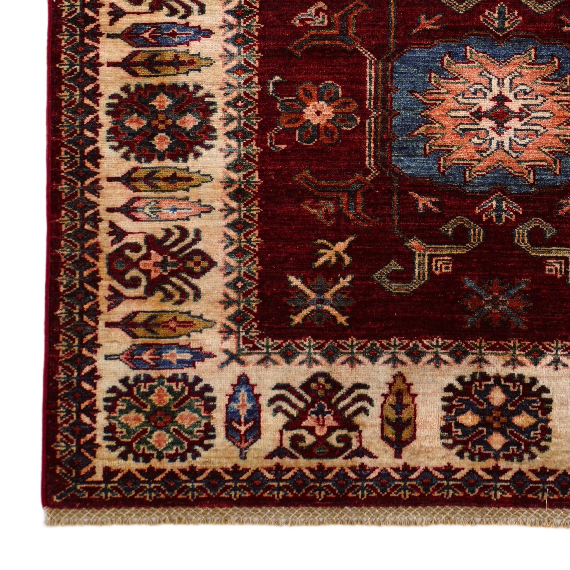 4' 1 x 6' Hand Knotted Kazak Rug