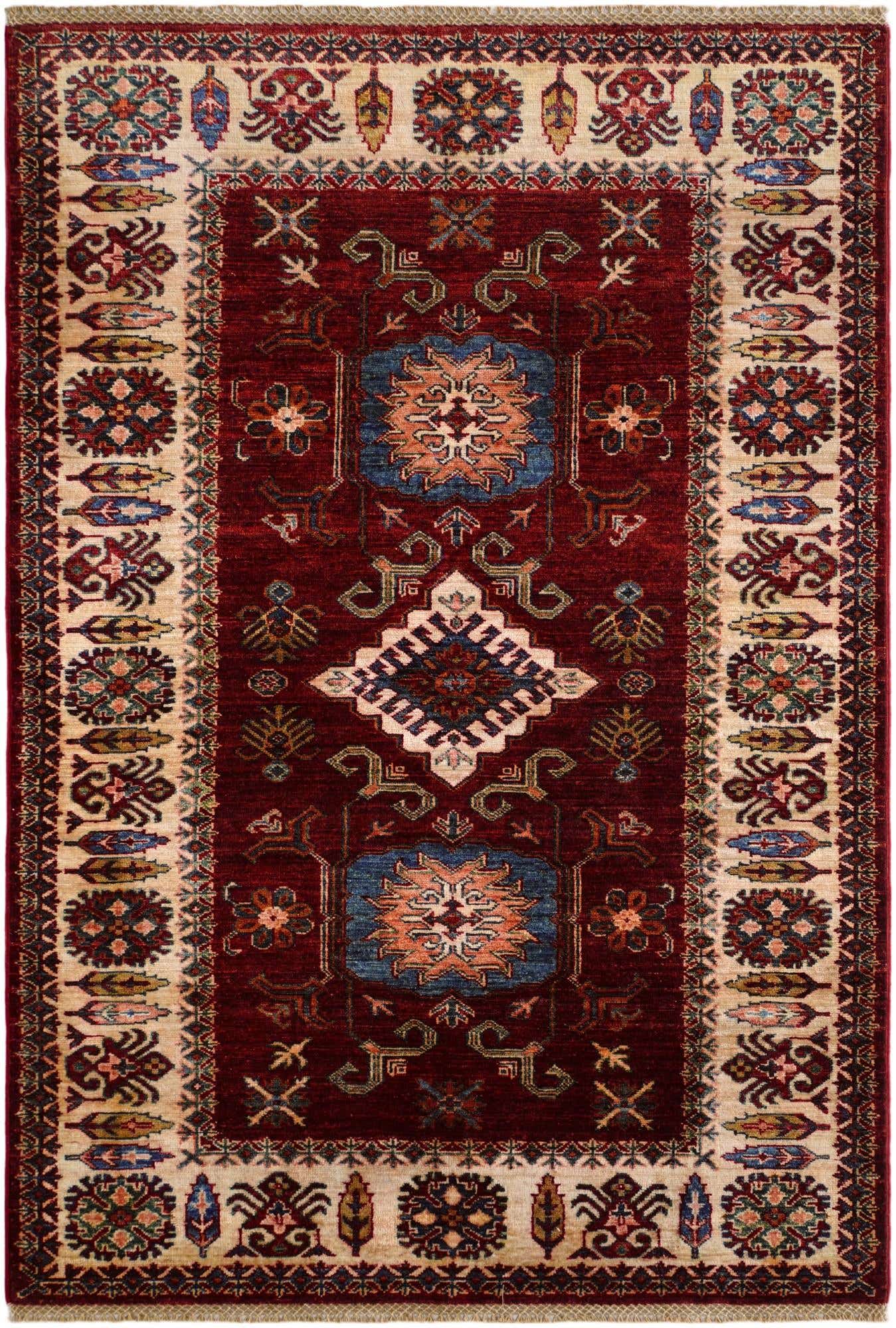 4' 1 x 6' Hand Knotted Kazak Rug