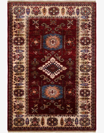 4' 1 x 6' Hand Knotted Kazak Rug