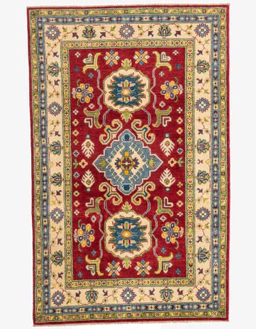 3' 10 x 6' 3 Hand Knotted Kazak Rug