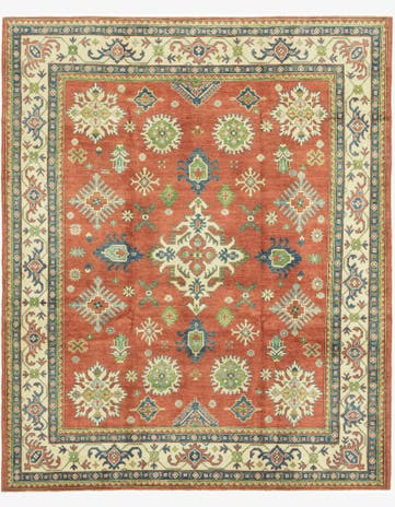 6' 1 x 9' 10 Hand Knotted Kazak Rug