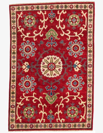 4' 1 x 6' 1 Hand Knotted Kazak Rug