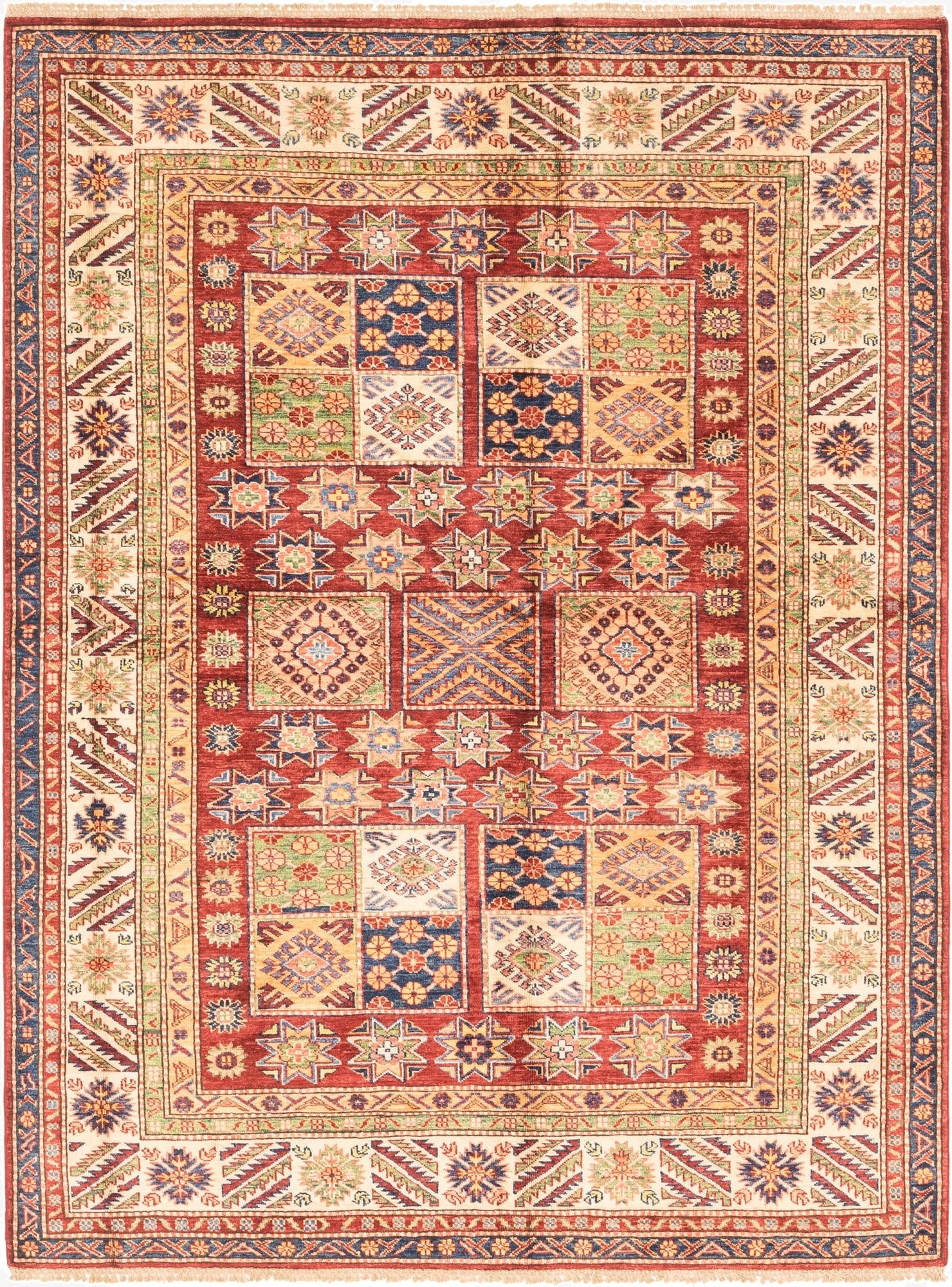 5' 8 x 7' 7  Hand Knotted Kazak Oriental Rug