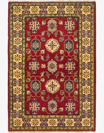 3' 4 x 5' Hand Knotted Kazak Rug