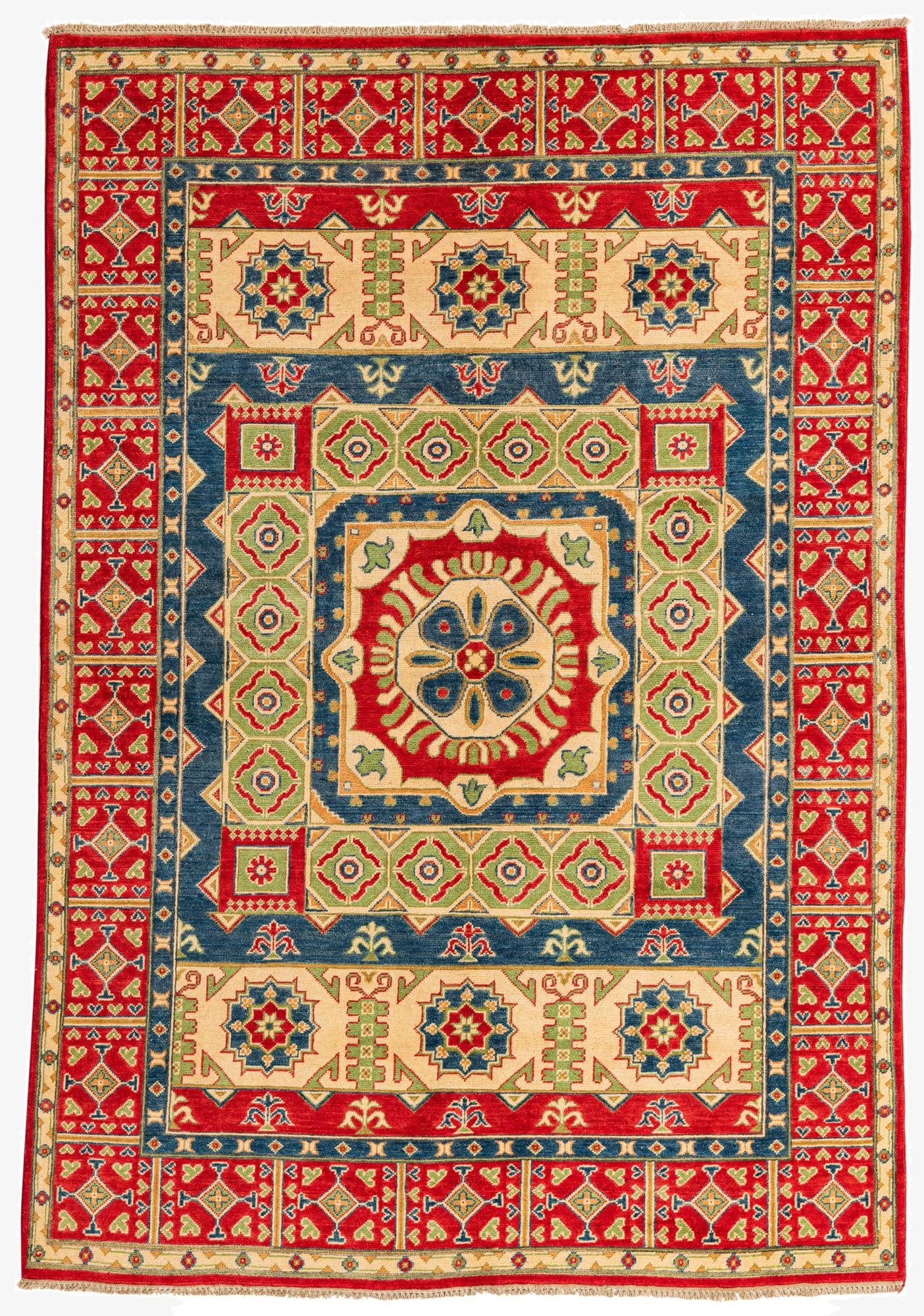 5' 5 x 8'  Hand Knotted Kazak Rug