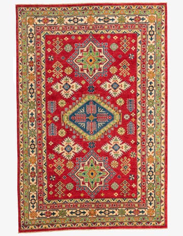 6' 2 x 9' Hand Knotted Kazak Rug