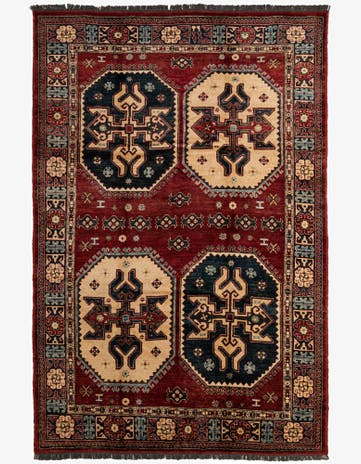 6' 9 x 10' 3 Hand Knotted Kazak Wool Rug