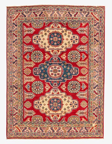 5' 2 x 6' 10 Hand Knotted Kazak Rug