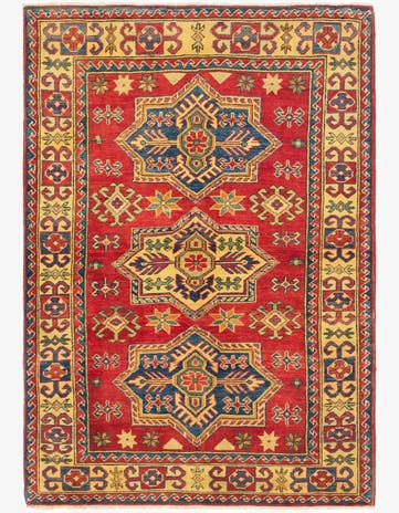3' 5 x 4' 10 Hand Knotted Kazak Rug