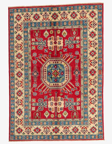 5' 7 x 8' Hand Knotted Kazak Rug