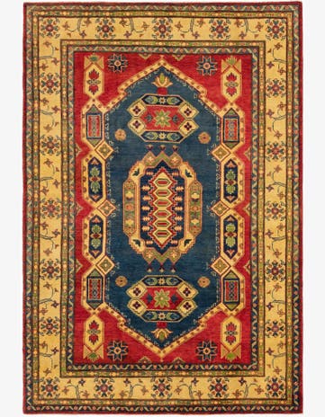 6' 3 x 9' 3 Hand Knotted Kazak Rug