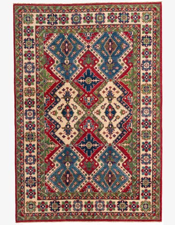 6' 1 x 9' Hand Knotted Kazak Rug