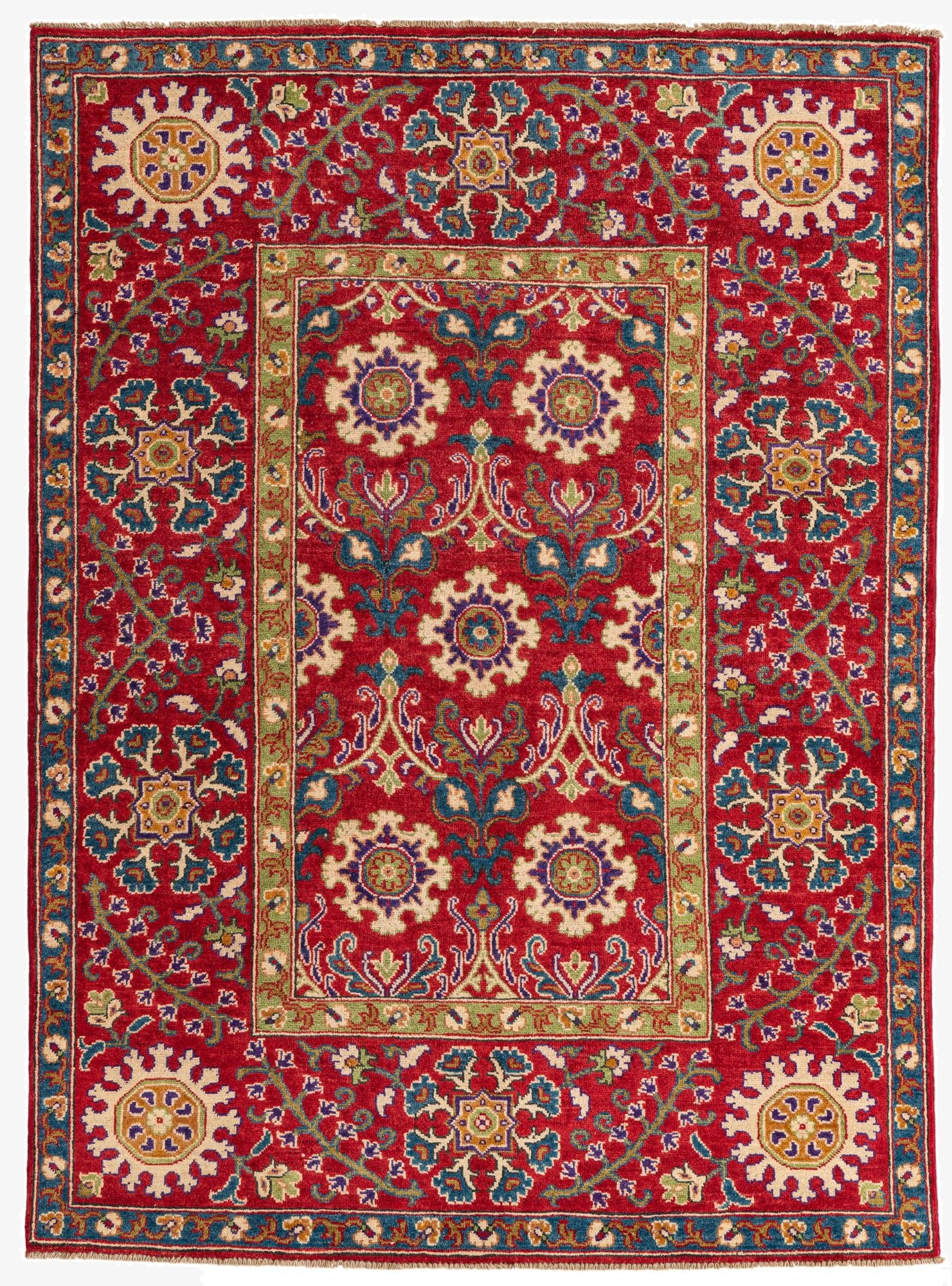5' x 8'  Hand Knotted Kazak Rug