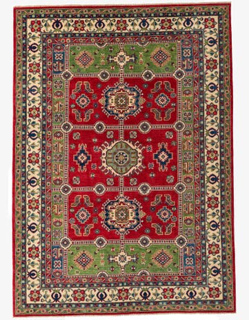 6' 9 x 9' 6 Hand Knotted Kazak Rug