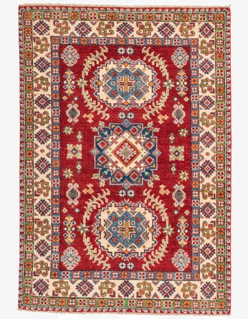 3' 5 x 5' Hand Knotted Kazak Rug