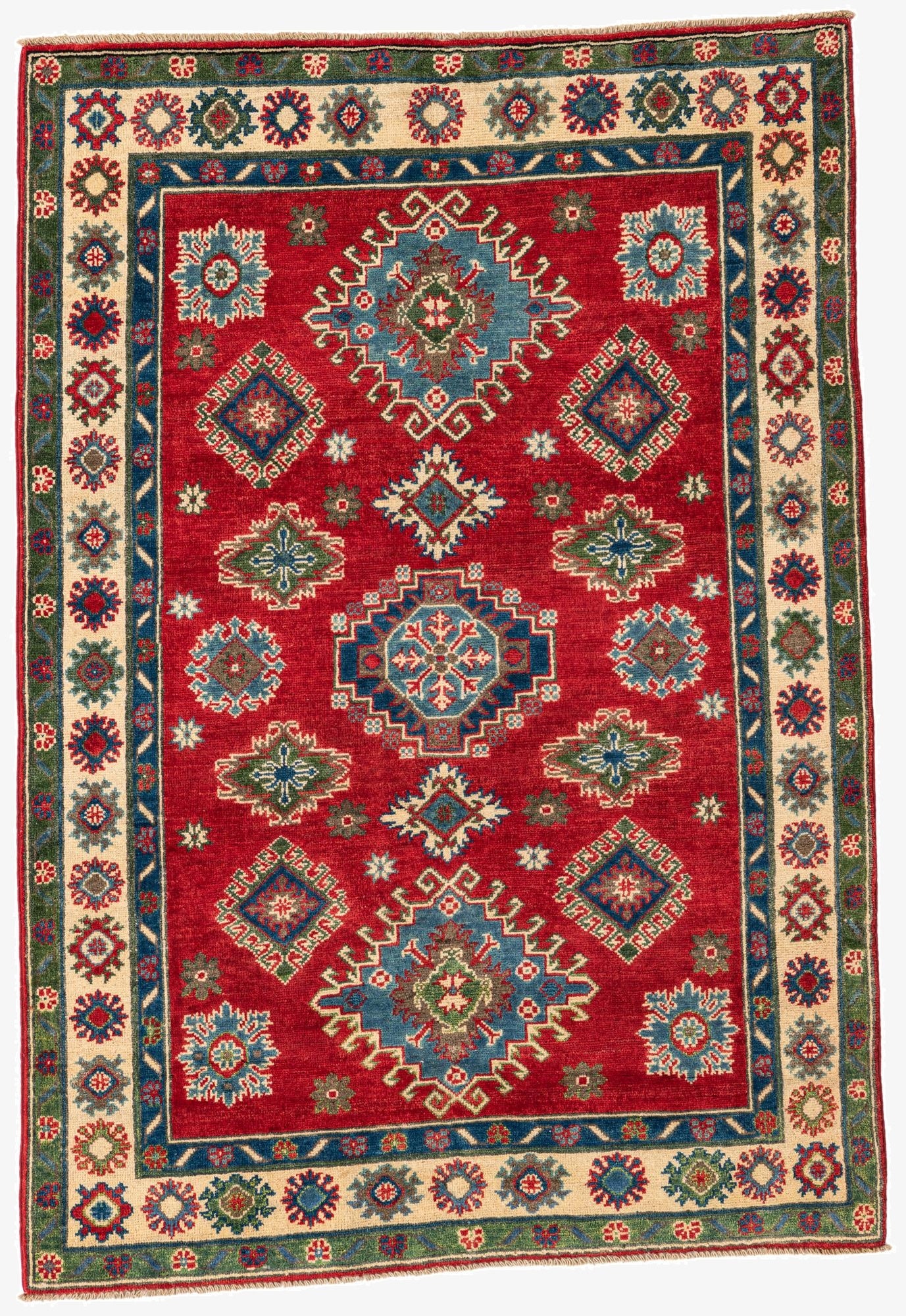 4' x 5' 10  Hand Knotted Kazak Rug