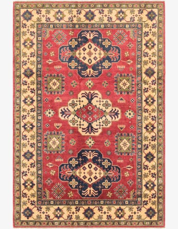 6' 1 x 9' 1 Hand Knotted Kazak Rug