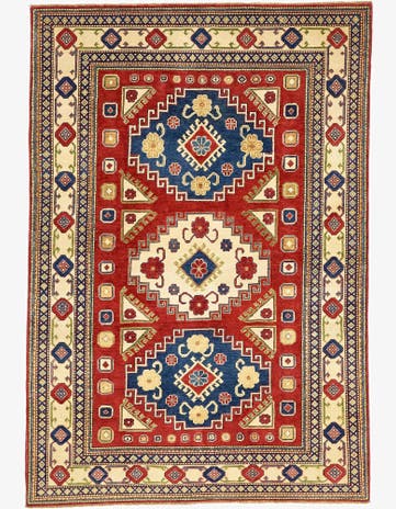 6' x 8' 8 Hand Knotted Kazak Oriental Rug