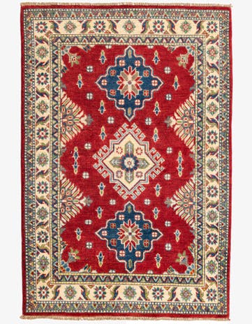 3' 5 x 5' 1 Hand Knotted Kazak Rug