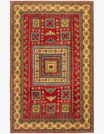 5' 8 x 9' 1 Hand Knotted Kazak Rug