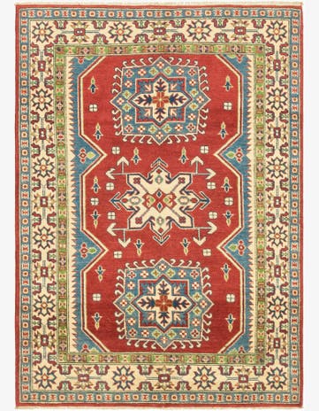 4' x 5' 9 Hand Knotted Kazak Rug