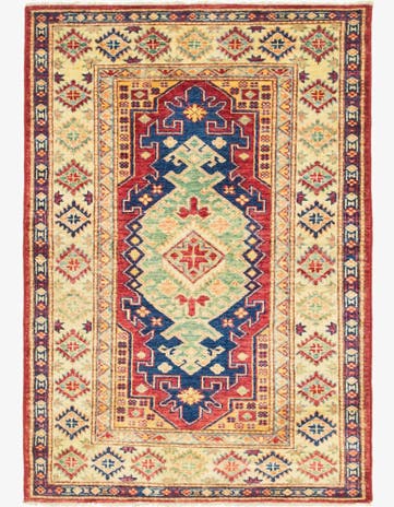 2' 8 x 4' Hand Knotted Kazak Rug