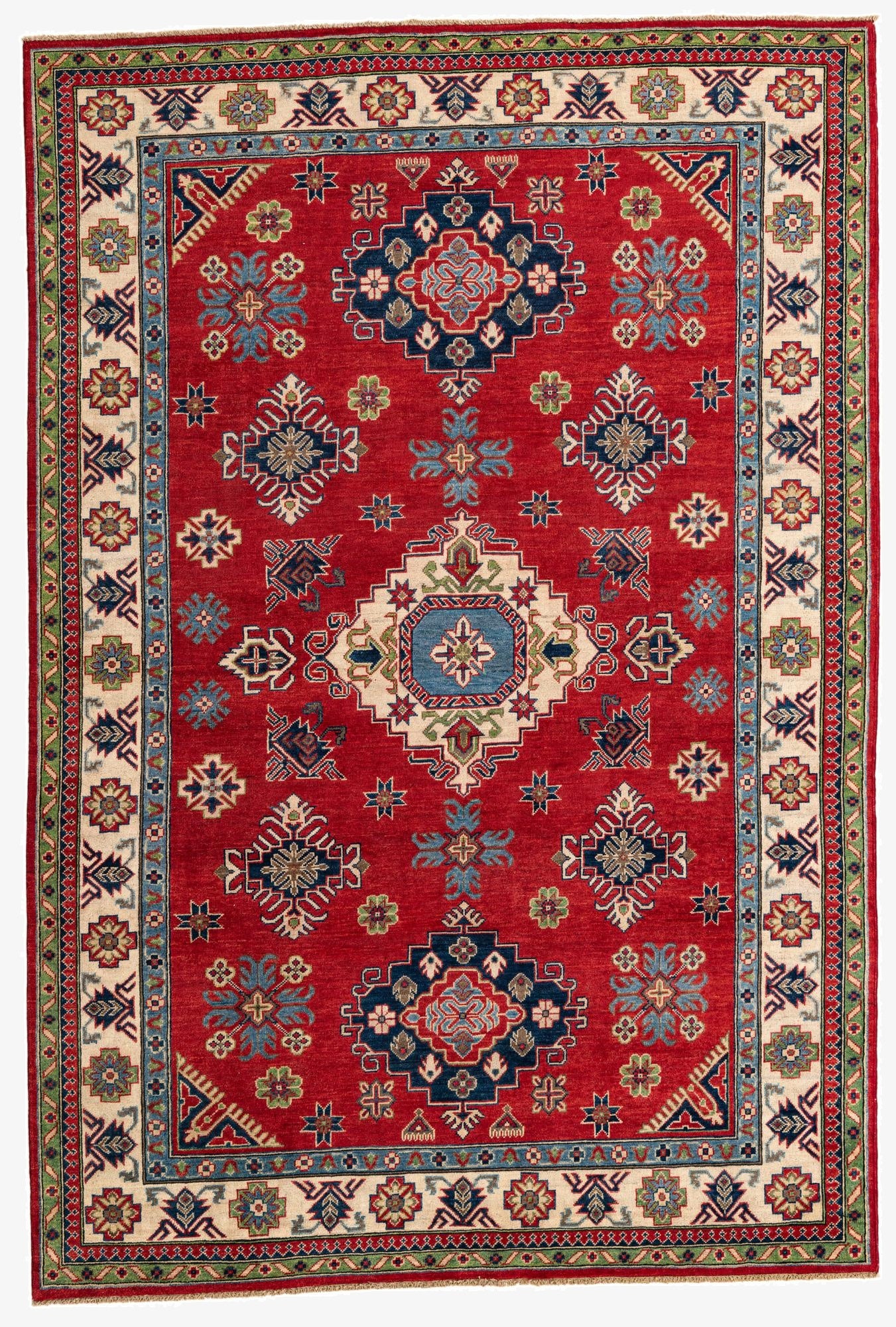 6' 8 x 10'  Hand Knotted Kazak Rug