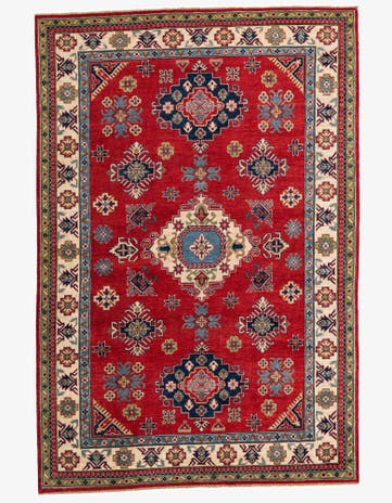 6' 8 x 10' Hand Knotted Kazak Rug