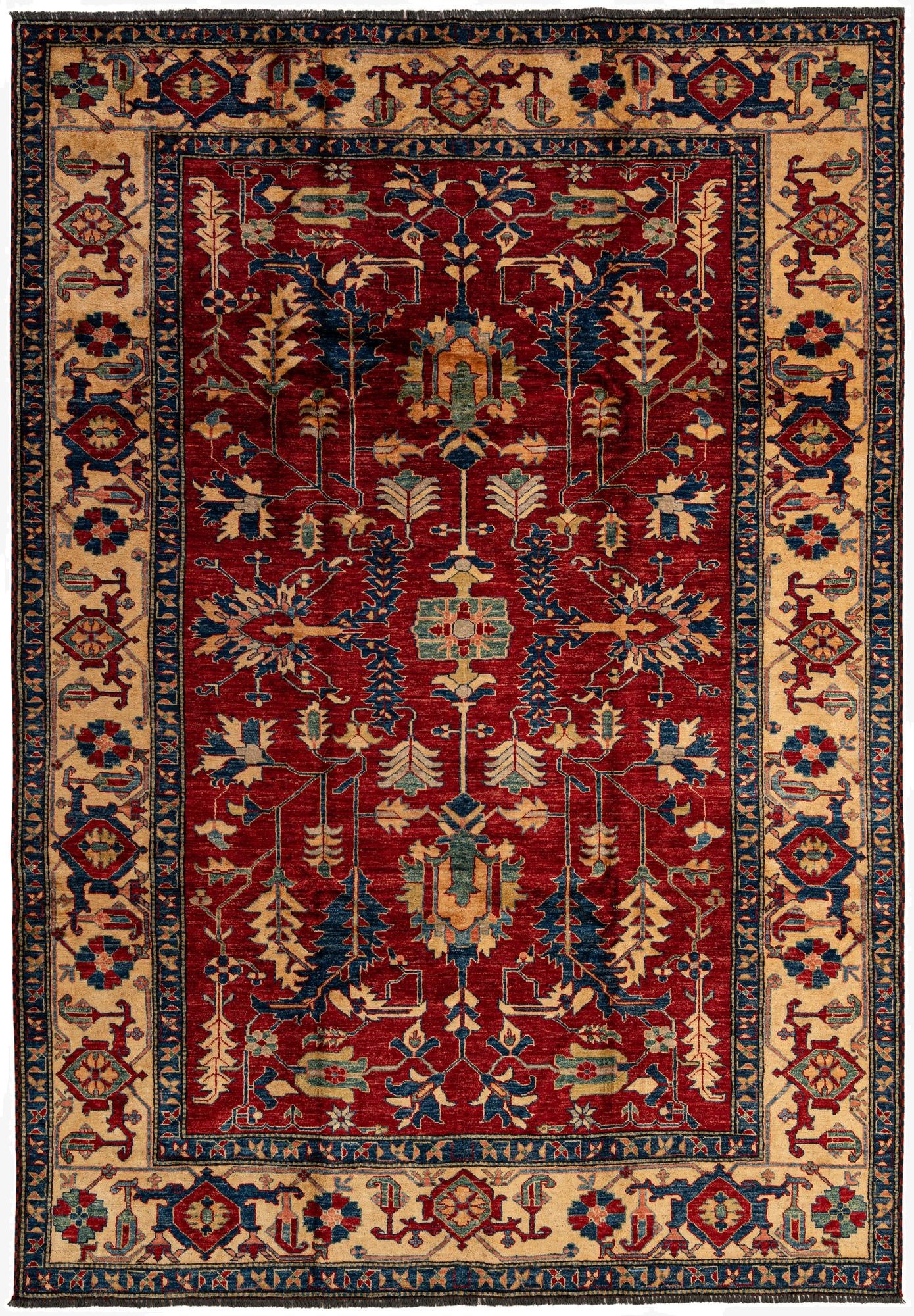 6' 11 x 9' 11  Hand Knotted Kazak Wool Rug