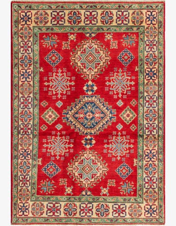 4' 1 x 6' 1 Hand Knotted Kazak Rug