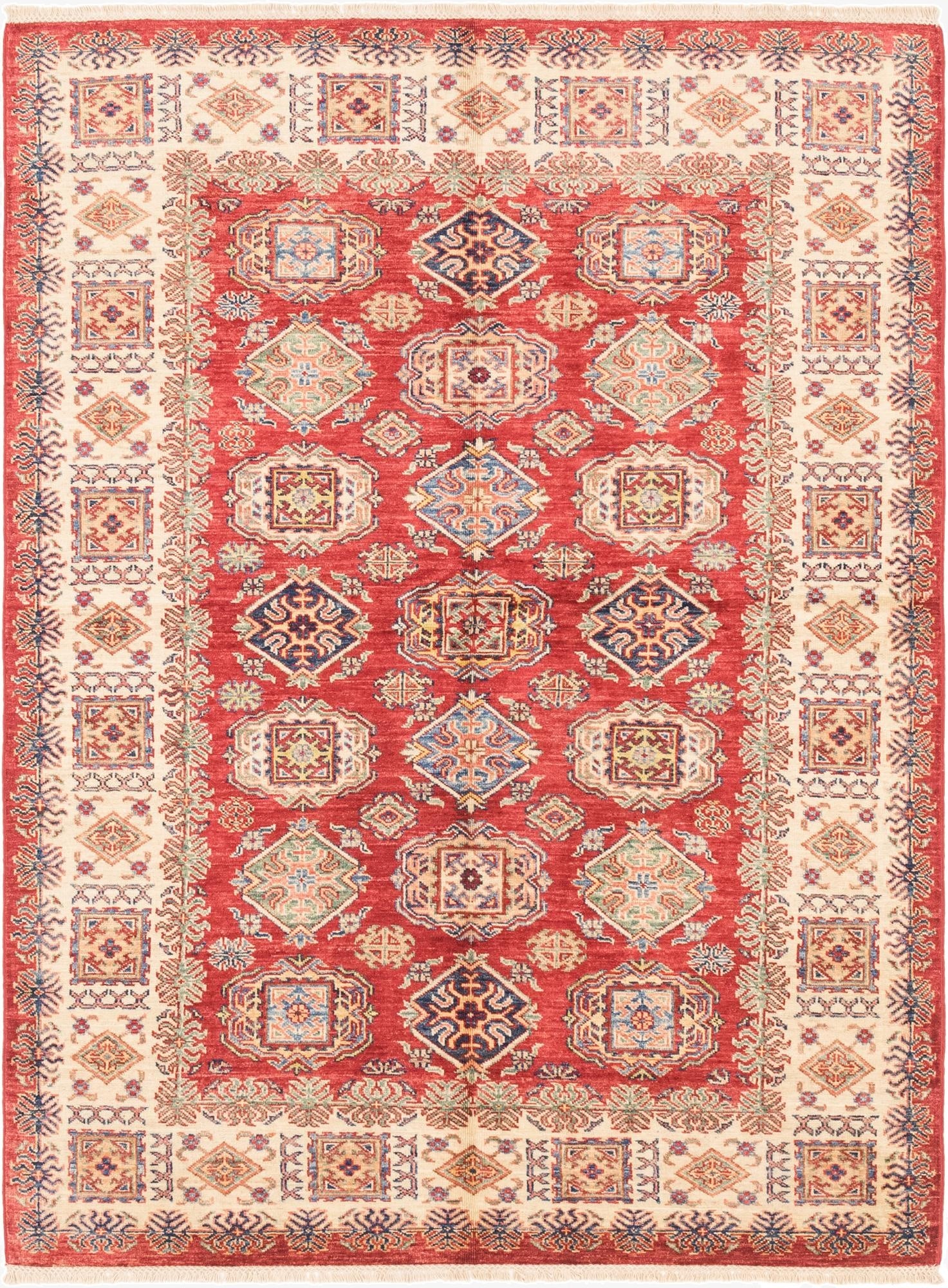 5' x 6' 8  Hand Knotted Kazak Oriental Rug