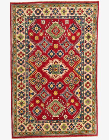5' 10 x 9' 2 Hand Knotted Kazak Rug
