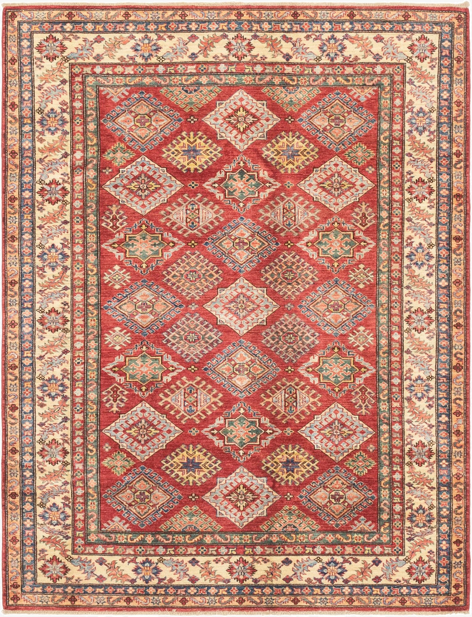 5' 11 x 7' 10  Hand Knotted Kazak Oriental Rug