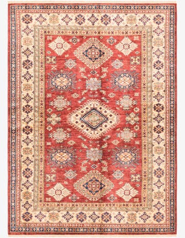 5' 9 x 7' 11 Hand Knotted Kazak Oriental Rug