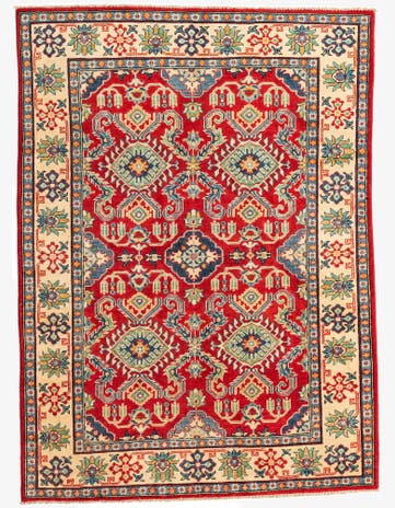 4' 10 x 6' 8 Hand Knotted Kazak Rug