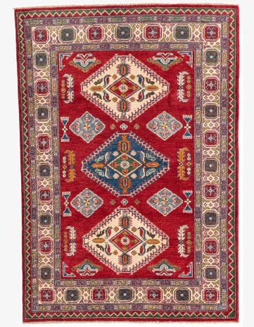 4' 1 x 6' Hand Knotted Kazak Rug