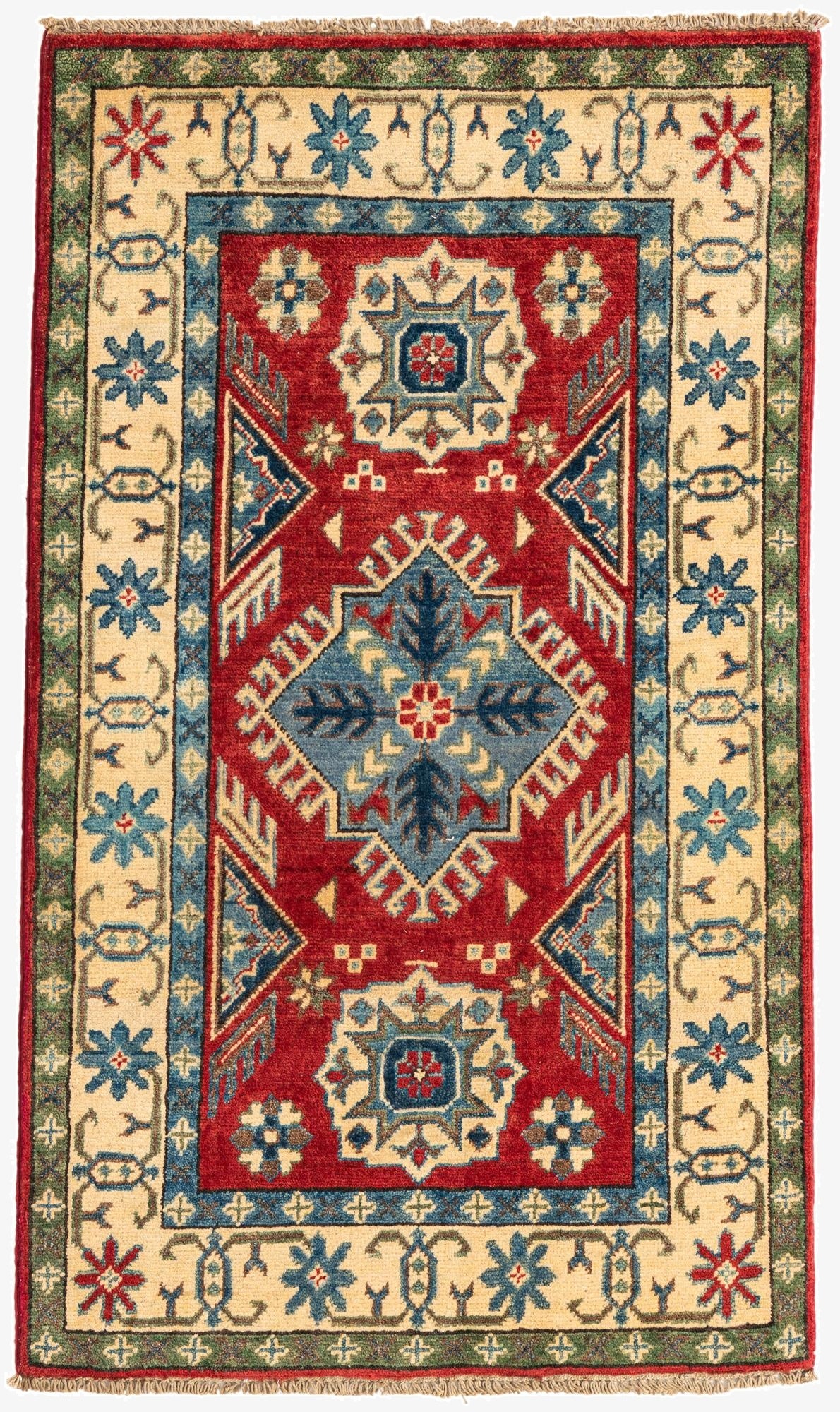 2' 6 x 4' 3  Hand Knotted Kazak Rug
