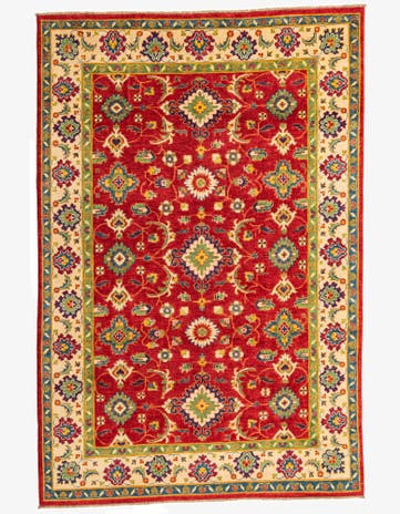 6' x 9' 1 Hand Knotted Kazak Rug