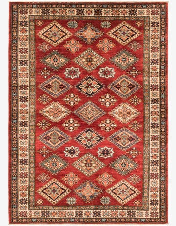 4' 1 x 5' 9 Hand Knotted Kazak Oriental Rug