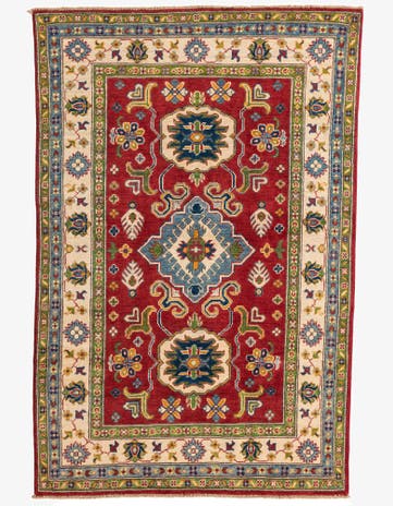 3' 10 x 6' Hand Knotted Kazak Rug