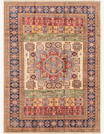 5' 11 x 8' 1 Hand Knotted Kazak Oriental Rug