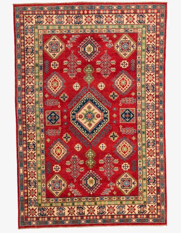 6' 9 x 10' 1 Hand Knotted Kazak Rug