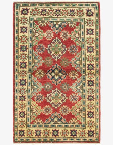 2' 6 x 4' 3 Hand Knotted Kazak Rug