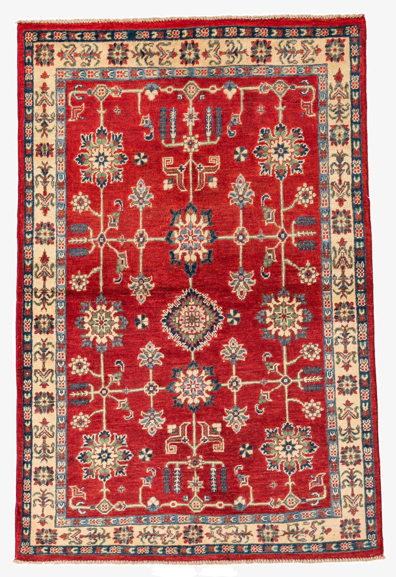 4' x 6'  Hand Knotted Kazak Rug