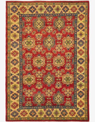 6' 7 x 9' 8 Hand Knotted Kazak Rug